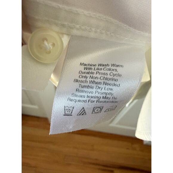 Vintage Eddie Bauer Crisp White Cotton Button Down Shirt XL | Capsule Minimalist - Picture 4 of 5